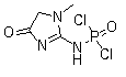 N-(4,5-Dihydro-1-methyl-4-oxo-1H-imidazol-2-yl)phosphoramidic dichloride molecular structure (CAS 25221-53-8)