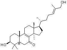 结构式 CAS# 252351-95-4, 3,26-二羟基羊毛甾-8,24-二烯-7-酮