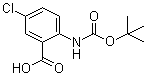 结构式 CAS# 253677-29-1, 5-氯-2-((叔丁氧羰基)氨基)苯甲酸