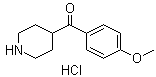 structure of CAS# 25519-82-8, 4-(4-Methoxybenzoyl)piperidine hydrochloride;4-(p-Methoxybenzoyl)piperidine hydrochloride