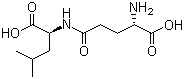 结构式 CAS# 2566-39-4, N-L-gamma-谷氨酰-L-亮氨酸; (2S)-2-[[(4S)-4-氨基-5-羟基-5-氧代戊酰]氨基]-4-甲基戊酸