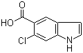结构式 CAS# 256935-86-1, 6-氯-1H-吲哚-5-甲酸