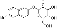 结构式 CAS# 25696-57-5, 6-溴-2-萘基 alpha-D-吡喃葡萄糖苷