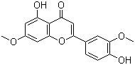 结构式 CAS# 25739-41-7, 毡毛美洲茶素; 4',5-二羟基-3',7-二甲氧基黄酮