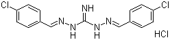 structure of CAS# 25875-50-7, Robenidine hydrochloride;1,3-Bis[(4-chlorobenzylidene)amino]guanidine monohydrochloride