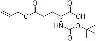 结构式 CAS# 259221-91-5, N-[(叔丁氧羰基]-D-谷氨酸 5-(2-丙烯基)酯