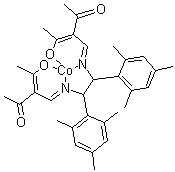 (1S,2S)-N,N'-Bis(2-acetyl-3-oxo-2-butenylidene)-1,2-dimesitylethylenediaminato cobalt(II) molecular structure (CAS 259259-80-8)