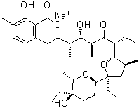结构式 CAS# 25999-20-6, 拉沙洛西钠; 拉沙里菌素钠