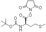structure of CAS# 26060-98-0, N-[(1,1-Dimethylethoxy)carbonyl]-D-methionine 2,5-dioxo-1-pyrrolidinyl ester