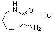 结构式 CAS# 26081-03-8, (3R)-3-氨基六氢-2H-氮杂卓-2-酮单盐酸盐