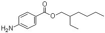 结构式 CAS# 26218-04-2, 2-乙基己基对氨基苯甲酸酯