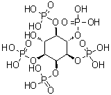 D-myo-肌醇 1,2,3,5,6-五磷酸酯分子结构 (CAS 26326-85-2)