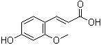 结构式 CAS# 26358-19-0, 4-羟基-2-甲氧基肉桂酸