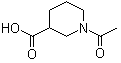 structure of CAS# 2637-76-5, 1-Acetyl-3-piperidinecarboxylic acid;N-Acetylnipecotic acid