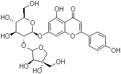 芹菜甙分子结构 (CAS 26544-34-3)
