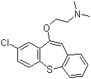 structure of CAS# 26615-21-4, Zotepine;2-[(8-Chlorodibenzo[b,f]thiepin-10-yl)oxy]-N,N-dimethylethanamine