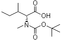 结构式 CAS# 267223-87-0, N-[叔丁氧羰基]-N-甲基-D-异亮氨酸