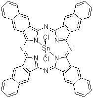 结构式 CAS# 26857-61-4, 2,3-二氯化萘酞菁锡