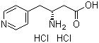 结构式 CAS# 269396-67-0, (R)-3-氨基-4-(4-吡啶基)丁酸二盐酸盐