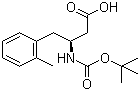 structure of CAS# 270062-90-3, Boc-(S)-3-Amino-4-(2-methylphenyl)butanoic acid;(S)-N-(tert-Butoxycarbonyl)-3-amino-4-(2-methylphenyl)butanoic acid
