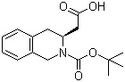 structure of CAS# 270062-98-1, Boc-(S)-1,2,3,4-tetrahydroisoquinoline-3-acetic acid;N-(tert-Butoxycarbonyl)-(S)-1,2,3,4-tetrahydroisoquinoline-3-acetic acid
