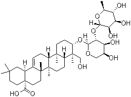 structure of CAS# 27013-91-8, alpha-Hederin;Helixin; Kalopanaxsaponin A; Kizuta saponin K6; Koronaroside A