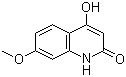 结构式 CAS# 27037-34-9, 4-羟基-7-甲氧基喹啉-2-酮
