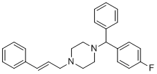 结构式 CAS# 27064-96-6, 1-[(4-氟苯基)-苯基甲基]-4-[(E)-3-苯基丙-2-烯基]哌嗪