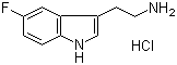 structure of CAS# 2711-58-2, 5-Fluorotryptamine hydrochloride;5-Fluoro-1H-indole-3-ethylamine monohydrochloride