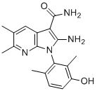 structure of CAS# 2719793-90-3, RP-6306;(Rac)-RP-6306; 2-amino-1-(3-hydroxy-2,6-dimethylphenyl)-5,6-dimethylpyrrolo[2,3-b]pyridine-3-carboxamide