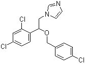 结构式 CAS# 27220-47-9, 益康唑; 1-[2,4-二氯-2-(4-氯苄氧基)苯乙基]咪唑