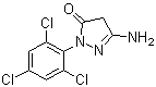 structure of CAS# 27241-31-2, 1-(2,4,6-Trichlorophenyl)-3-amino-pyrazolin-5-one