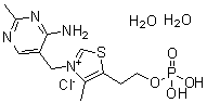 结构式 CAS# 273724-21-3, 3-[(4-氨基-2-甲基-5-嘧啶基)甲基]-4-甲基-5-[2-(膦酰氧基)乙基]-噻唑鎓氯化物二水合物