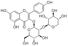 结构式 CAS# 27661-51-4, Leucoside; 堪非醇 3-O-桑布双糖苷
