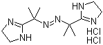 结构式 CAS# 27776-21-2, 2,2'-偶氮二[2-(咪唑啉-2-基)丙烷]二盐酸盐