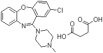 structure of CAS# 27833-64-3, Loxapine succinate salt;Succinic acid 2-chloro-11-(4-methylpiperazin-1-yl)dibenz[b,f][1,4]oxazepine salt