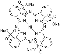结构式 CAS# 27835-99-0, 四磺化酞菁镍钠盐