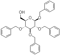 结构式 CAS# 27851-29-2, 苄基 2,3,4-三-O-苄基-beta-D-葡萄糖苷
