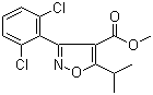 structure of CAS# 278597-28-7, 3-(2,6-Dichlorophenyl)-5-isopropylisoxazole-4-carboxylic acid methyl ester