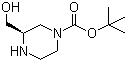 structure of CAS# 278788-66-2, (R)-1-Boc-3-hydroxymethylpiperazine;(R)-tert-Butyl 3-(hydroxymethyl)piperazine-1-carboxylate