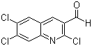 结构式 CAS# 281208-97-7, 2,6,7-三氯-3-喹啉甲醛