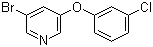 3-溴-5-(3-氯苯氧基)吡啶分子结构 (CAS 28232-65-7)