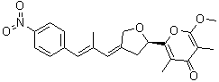 structure of CAS# 2825-00-5, (+)-(R)-Aureothin;(+)-Aureothin; Aureothin; Mycolutein; Strain 58 substance