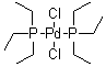 structure of CAS# 28425-04-9, Bis(triethylphosphine)palladium dichloride;Dichlorobis(triethylphosphine)palladium; Dichlorobis(triethylphosphine)palladium (II)