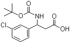 N-叔丁氧羰基-3-氨基-3-(3'-氯苯基)丙酸分子结构 (CAS 284493-67-0)