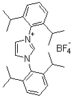 结构式 CAS# 286014-25-3, 1,3-双(2,6-二异丙基苯基)咪唑鎓四氟硼酸盐