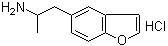 structure of CAS# 286834-80-8, alpha-Methyl-5-benzofuranethanamine hydrochloride