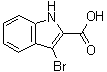 结构式 CAS# 28737-33-9, 3-溴-1H-吲哚-2-羧酸