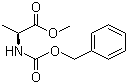 结构式 CAS# 28819-05-8, N-[(苯基甲氧基)羰基]-L-丙氨酸甲酯