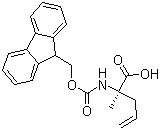 structure of CAS# 288617-71-0, Fmoc-alpha-allyl-L-alanine;(S)-N-Fmoc-alpha-allylalanine; (2S)-2-[[(9H-Fluoren-9-ylmethoxy)carbonyl]amino]-2-methyl-4-pentenoic acid